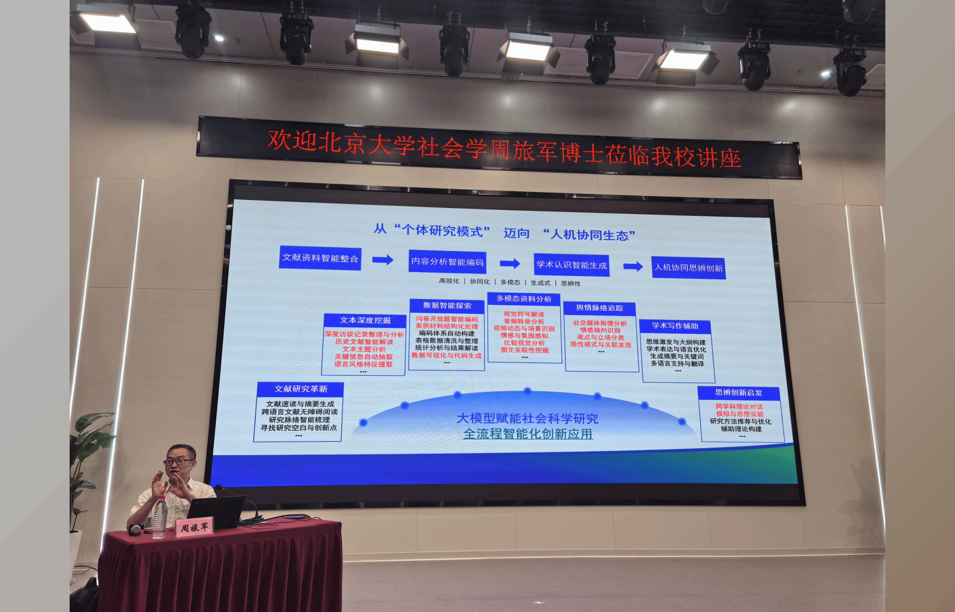 周旅军教授应邀作“人工智能+计算社会科学”专题讲座